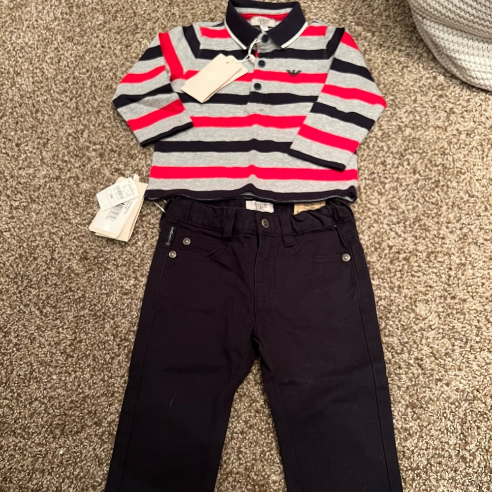 Armani Baby Outfit 12M - NWT
